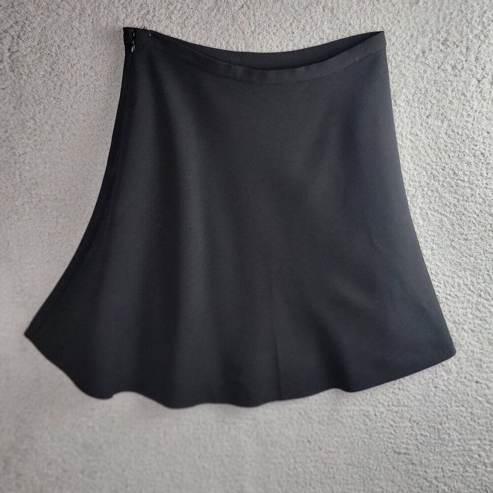 Joe Fresh Skirt Womens 6 Black Flare A-Line Raw Hem